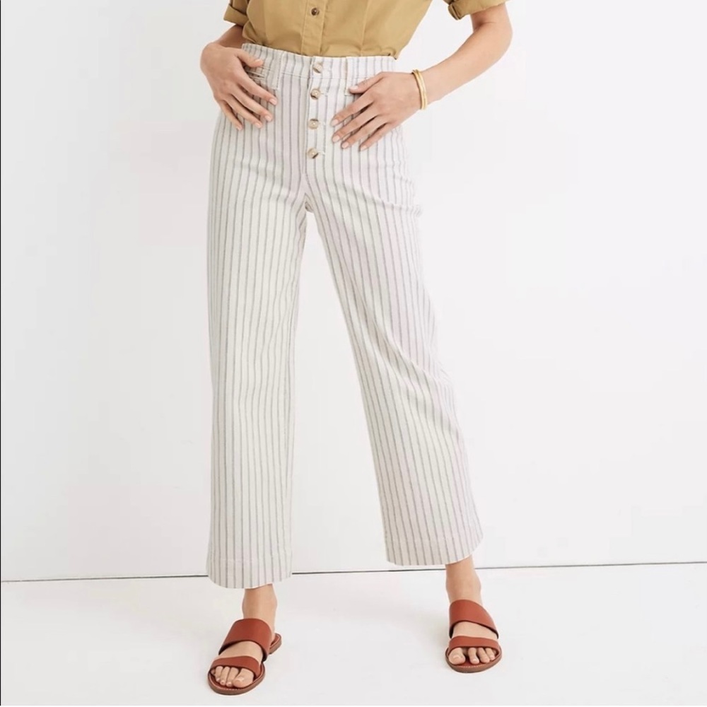 Madewell slim emmet wide-leg crop